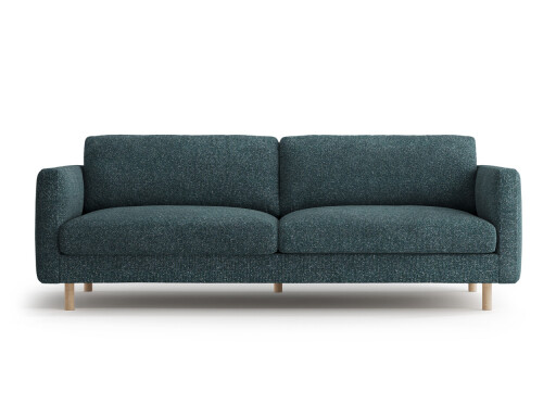 Canapea 4 locuri, Eden, Micadoni, 209x92x90 cm, tesatura structurata, verde albastrui melanj