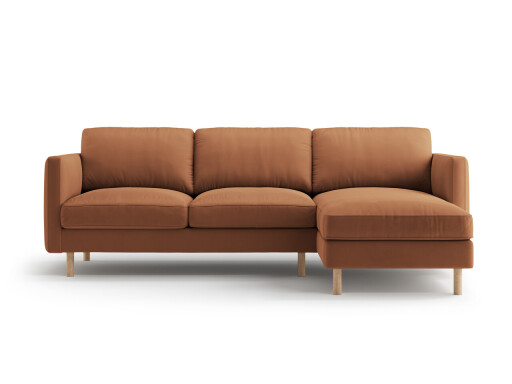 Coltar dreapta 3 locuri, Eden, Micadoni, 250x150x90 cm, catifea, miere