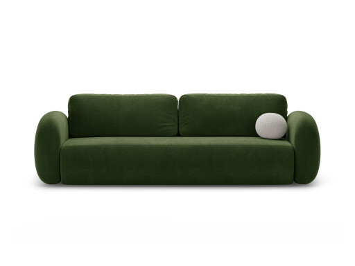 Canapea extensibila 3 locuri, Tonale, Cosmopolitan Design, 262x105x88 cm, catifea, verde army