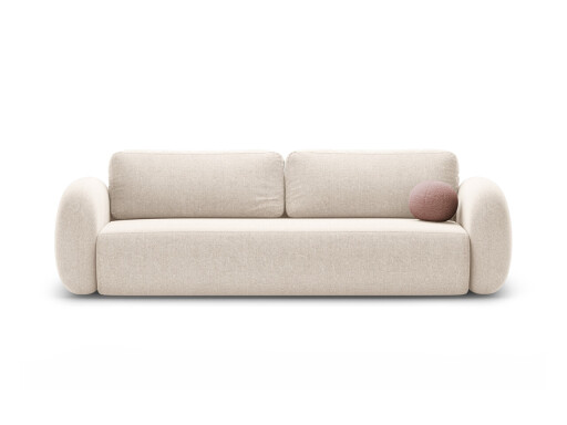 Canapea extensibila 3 locuri, Tonale, Cosmopolitan Design, 262x105x88 cm, tesatura chenille, bej deschis
