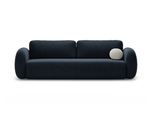 Canapea extensibila 3 locuri, Tonale, Cosmopolitan Design, 262x105x88 cm, tesatura chenille, albastru navy