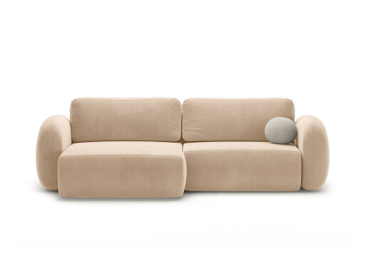 Coltar extensibil reversibil 4 locuri, Tonale, Cosmopolitan Design, 262x149x88 cm, catifea, bej migdala