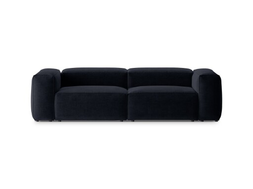 Canapea 3 locuri, Bergamo, Cosmopolitan Design, 264x108x70 cm, tesatura structurata, albastru navy
