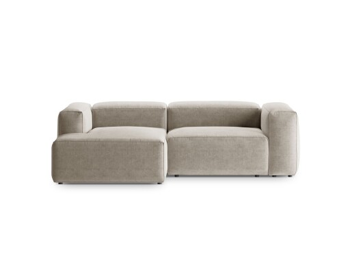 Coltar stanga 2 locuri, Bergamo, Cosmopolitan Design, 244x152x70 cm, tesatura structurata, bej