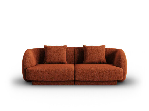 Canapea 2 locuri, Tulum, Cosmopolitan Design, 180x90x70 cm, tesatura chenille, teracota