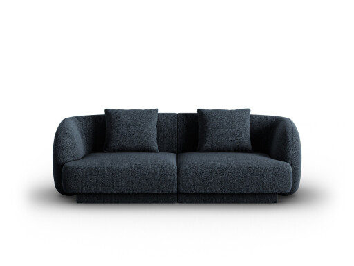 Canapea 2 locuri, Tulum, Cosmopolitan Design, 180x90x70 cm, tesatura chenille, albastru regal