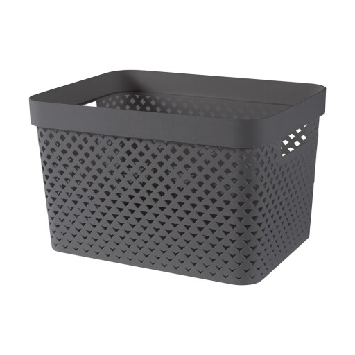 Cutie de depozitare gri închis din plastic 35,5x26x22 cm Pure – Curver