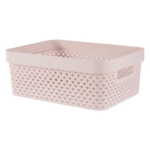 Cutie de depozitare roz-deschis din plastic 36x27x14 cm Pure – Curver