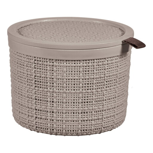 Coș de depozitare din plastic ø 17x13 cm Jute – Curver