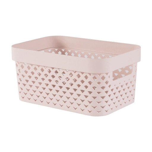 Cutie de depozitare roz-deschis din plastic 26x17,5x12 cm Pure – Curver