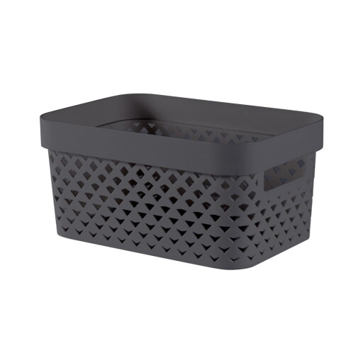 Cutie de depozitare gri închis din plastic 26x17,5x12 cm Pure – Curver