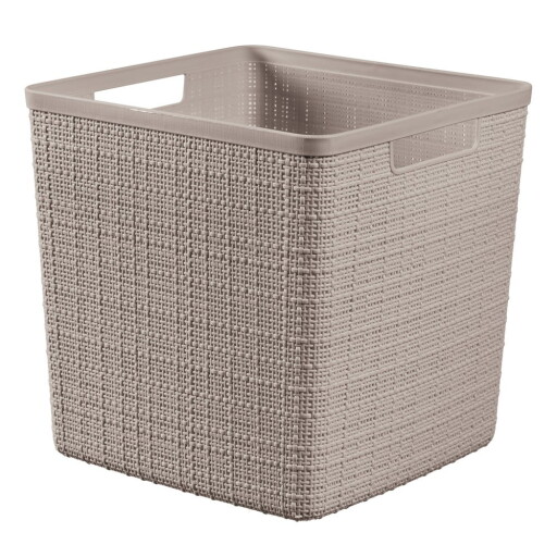 Coș de depozitare de depozitare din plastic 28x28x27 cm Jute – Curver