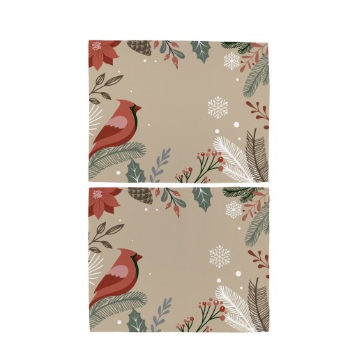 Suport pentru farfurii 2 buc. din material textil 35x45 cm cu model de Crăciun Frosted Branches – Butter Kings