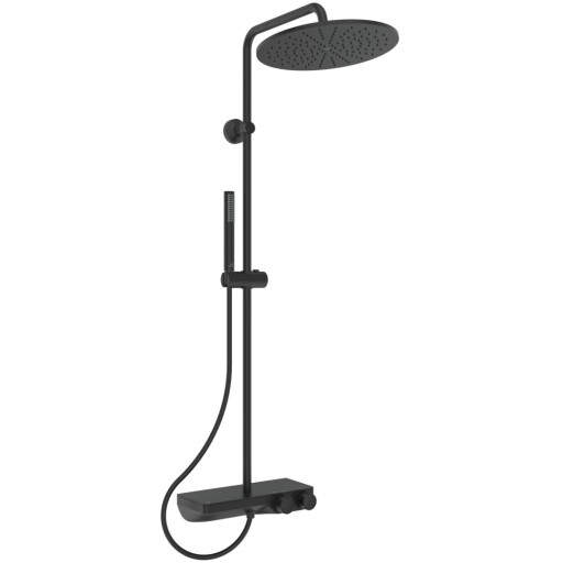 Coloana de dus Ideal Standard Ceratherm S200 Shelf cu baterie termostatata silk black