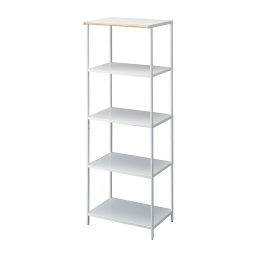 Etajeră alb mat din oțel 60x170x46,5 cm Tower – YAMAZAKI