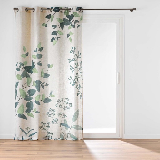 Draperie verde/bej 140x260 cm Botanica – douceur d'intérieur