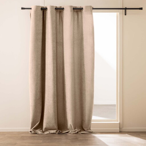 Draperie maro deschis din material bouclé 140x260 cm Winona – douceur d'intérieur