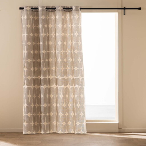 Draperie neagră/bej 140x280 cm Ondine – douceur d'intérieur