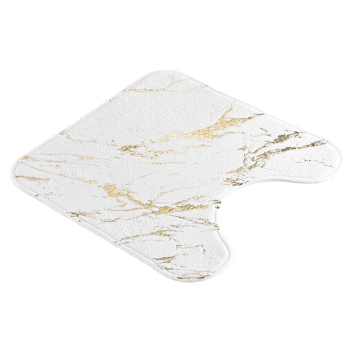 Covoraș de baie alb/auriu 45x45 cm Aquamarbre – douceur d'intérieur