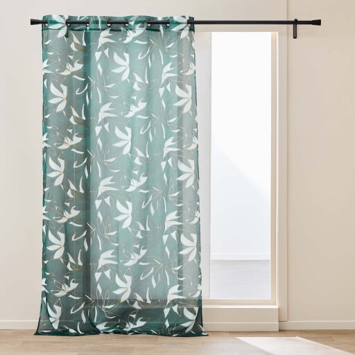 Perdea verde din voal 140x280 cm Elsa – douceur d'intérieur