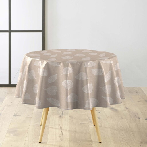 Față de masă lavabilă ø 160 cm Feuillys – douceur d'intérieur