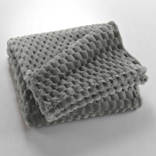 Pătură gri din microflanel 125x150 cm Mini Frosty – douceur d'intérieur
