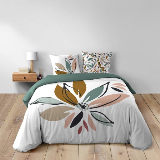 Lenjerie de pat albă din bumbac pentru pat dublu/extinsă 240x220 cm Octavia – douceur d'intérieur
