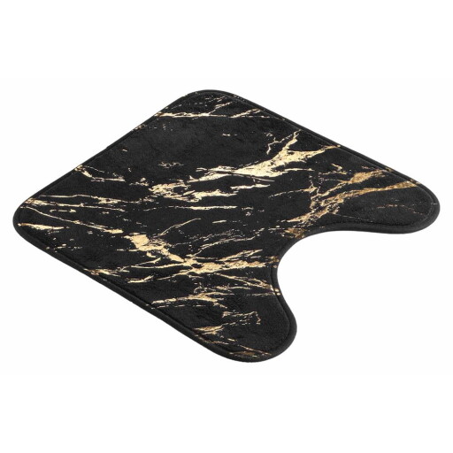 Covoraș de baie negru/auriu 45x45 cm Aquamarbre – douceur d'intérieur