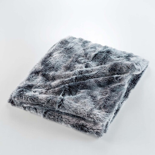 Pătură gri din blană artificială 180x220 cm Antartic – douceur d'intérieur