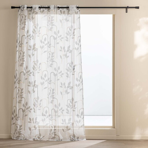 Perdea gri din voal 140x240 cm Roseris – douceur d'intérieur
