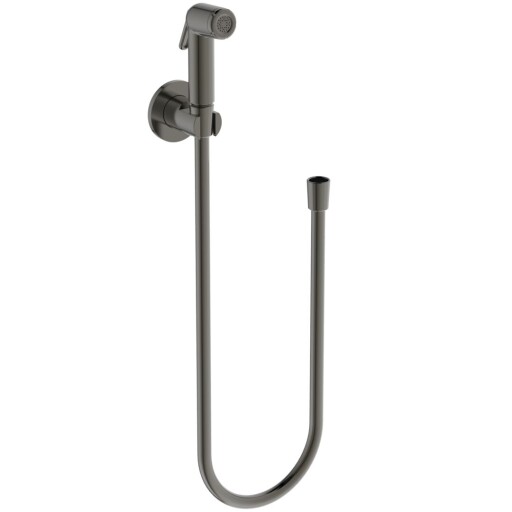Set dus igiena intima Ideal Standard IdealSpray cu agatatoare  furtun 125cm si para de dus cu control  magnetic grey