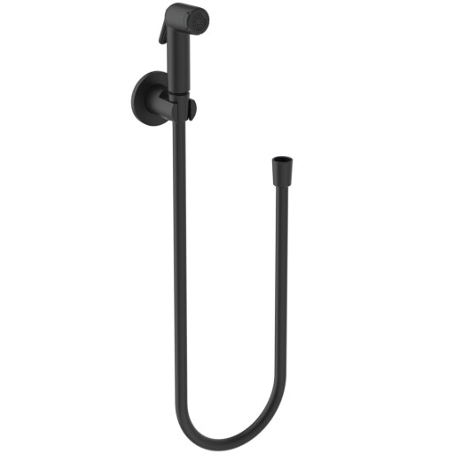 Set dus igiena intima Ideal Standard IdealSpray cu agatatoare  furtun 125cm si para de dus cu control  silk black