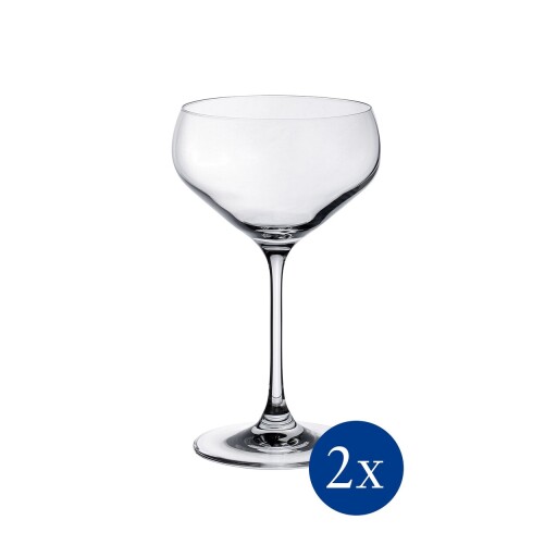 Set 2 pahare sampanie, Villeroy &amp; Boch, Purismo Bar Champagne, 380 ml, sticla cristal