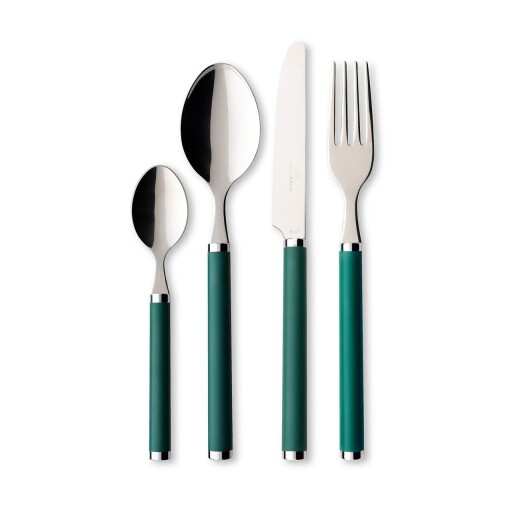 Set tacamuri 24 piese, Villeroy &amp; Boch, Play!, inox, verde