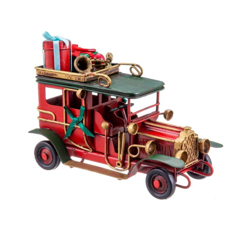 Figurină de Crăciun din metal (înălțime 8 cm) Vintage Car – Casa Selección