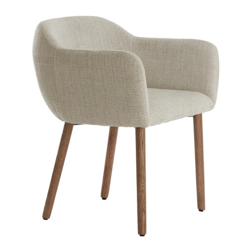 Set de scaune de sufragerie bej cu cotiere 2 buc. tapițat Blaine – Light & Living