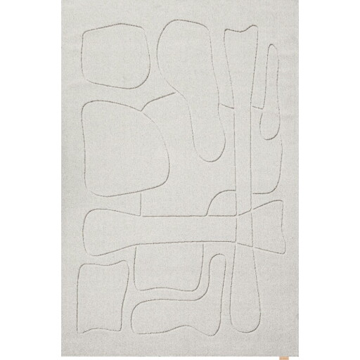 Covor gri deschis din lână 200x300 cm Morphic – Agnella