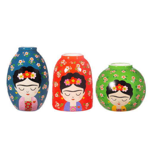Vaze 3 buc. din ceramică (înălțime 8 cm) Floral Frida – Sass & Belle