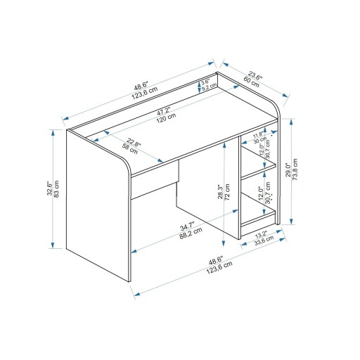 Birou, Arnetti, Luses, PAL, Pin Atlantic / Bej