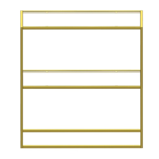 Bufet, Caliente, Berra, 80x85x30 cm, Sticla temperata, Auriu