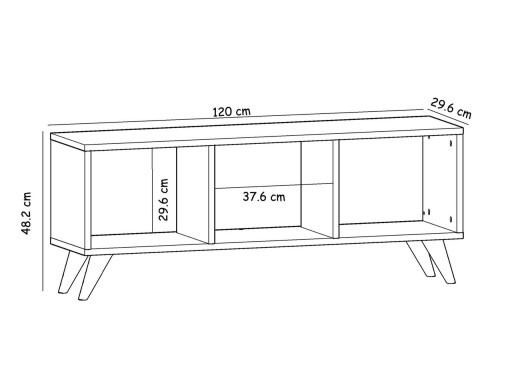 Comoda TV, Inarch, Tina, 120x48 cm, PAL, Maro