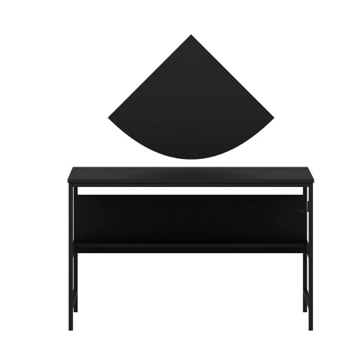 Birou, Minerva, Greta Matte 7041, 120x74x60 cm, PAL, Negru