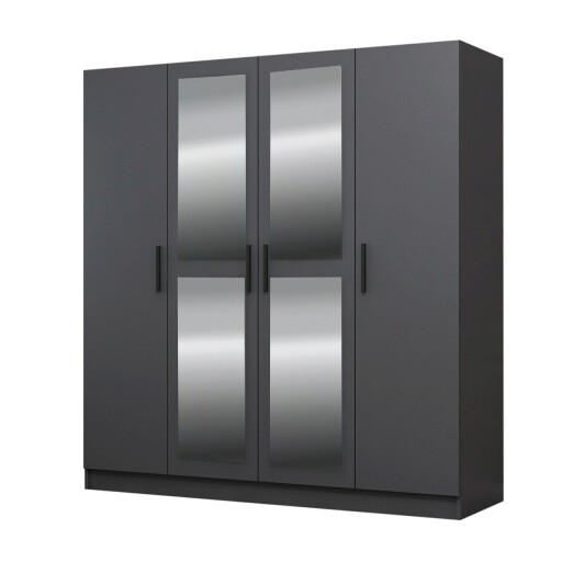 Dulap pentru haine, Minerva, Kale, 180x190x52 cm, PAL, Antracit