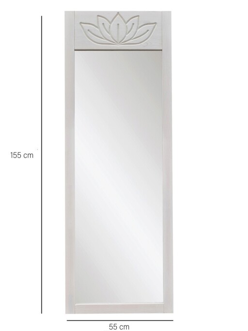 Oglinda Cheval, Neostill, Lotus, 55x155x2 cm, Lemn, Alb