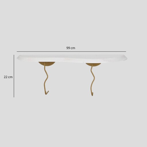 Raft de perete, Neostill, Lierre, Lemn, Aur/Alb