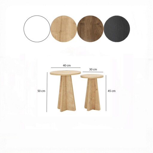 Set masute de cafea, Neostill, Mushroom, PAL, Maro