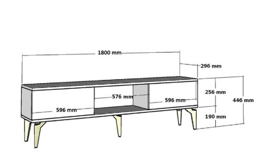 Comoda TV, Olivia, Karya, PAL , Alb / Argintiu