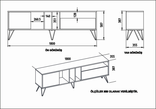 Comoda TV, Zena Home, Mistico (180), PAL, Efes / Aur
