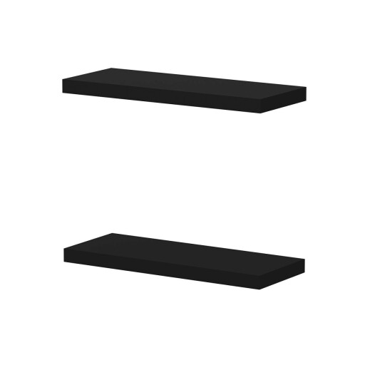 Raft de perete, Minerva, Gizli2 60, 60x3 cm, PAL, Negru