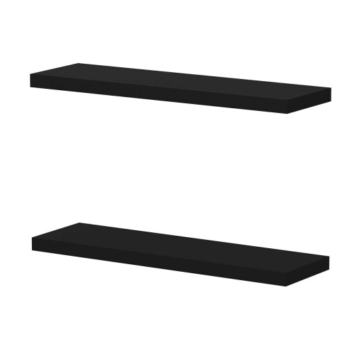 Raft de perete, Minerva, Gizli2 80, 80x3 cm, PAL, Negru